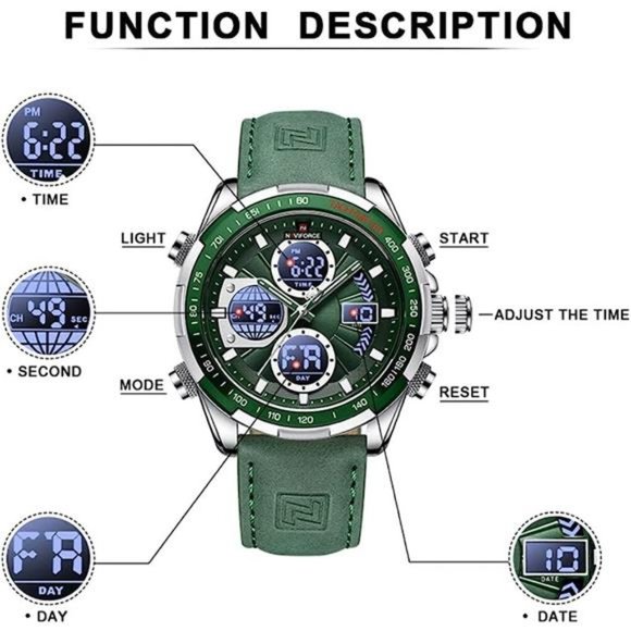 Men's Military Digital Watches Analog Quartz Waterproof Watch Sport Wristwatch - Picture 2 of 6
